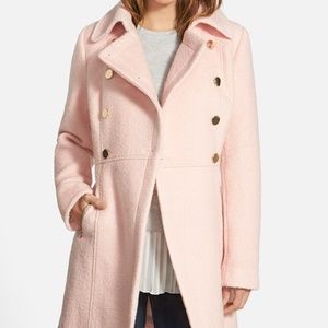 Guess Double Breasted Boucle` Cutaway Coat